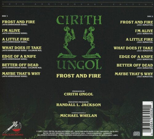 CIRITH UNGOL - FROST & FIRE (40TH ANNIVERSARY EDITION/2CD)