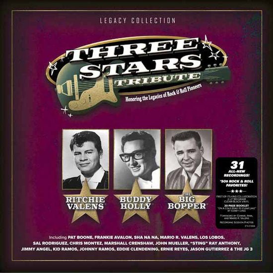 BOONE,PAT - THREE STARS TRIBUTE (CLEAR/BLACK VINYL/2LP)