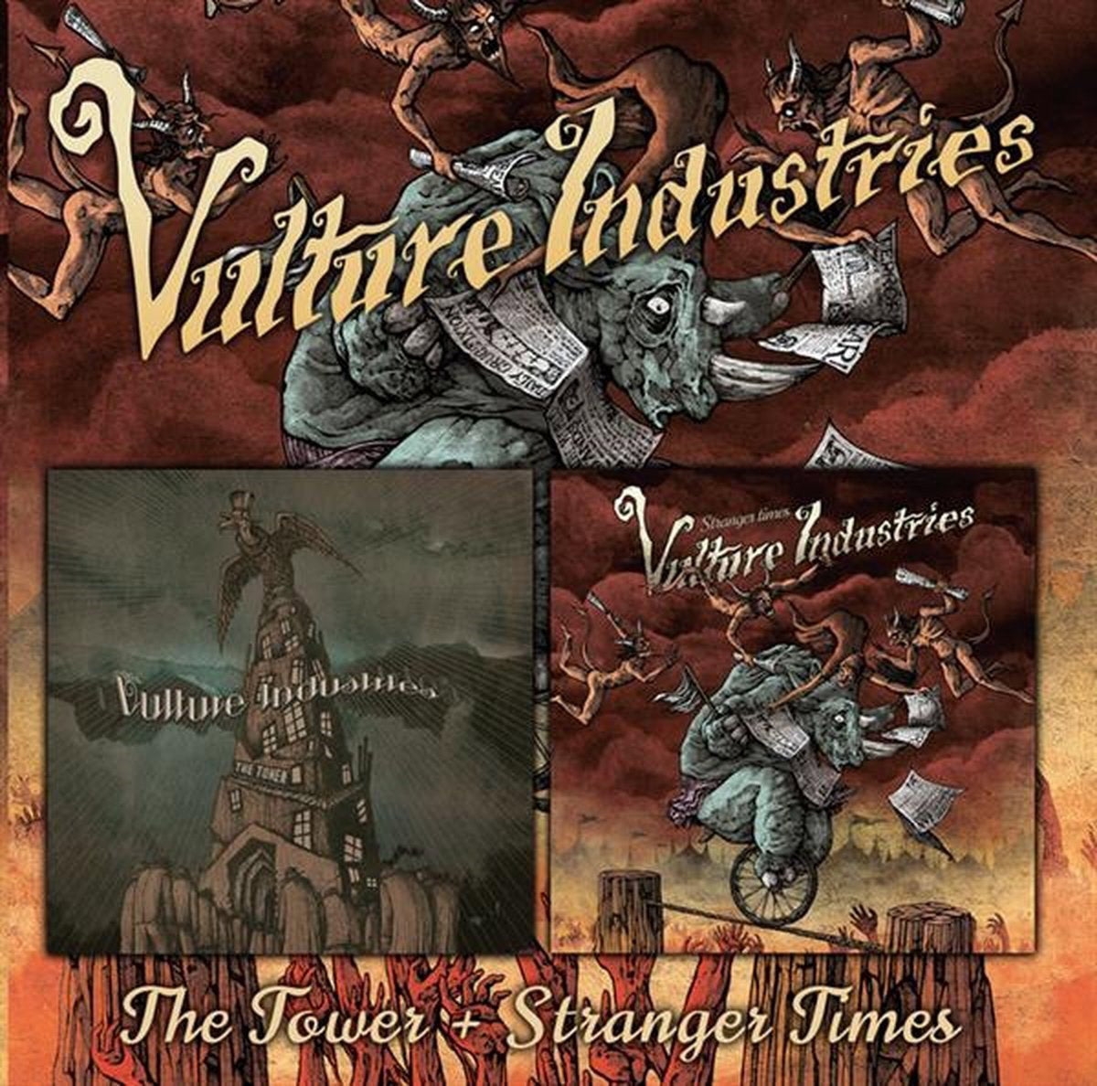 VULTURE INDUSTRIES - TOWER/STRANGER TIMES (2CD)