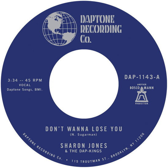 JONES,SHARON & THE DAP-KINGS - DON'T WANT TO LOSE YOU B/W DON'T GIVE A FRIEND A NUMBER