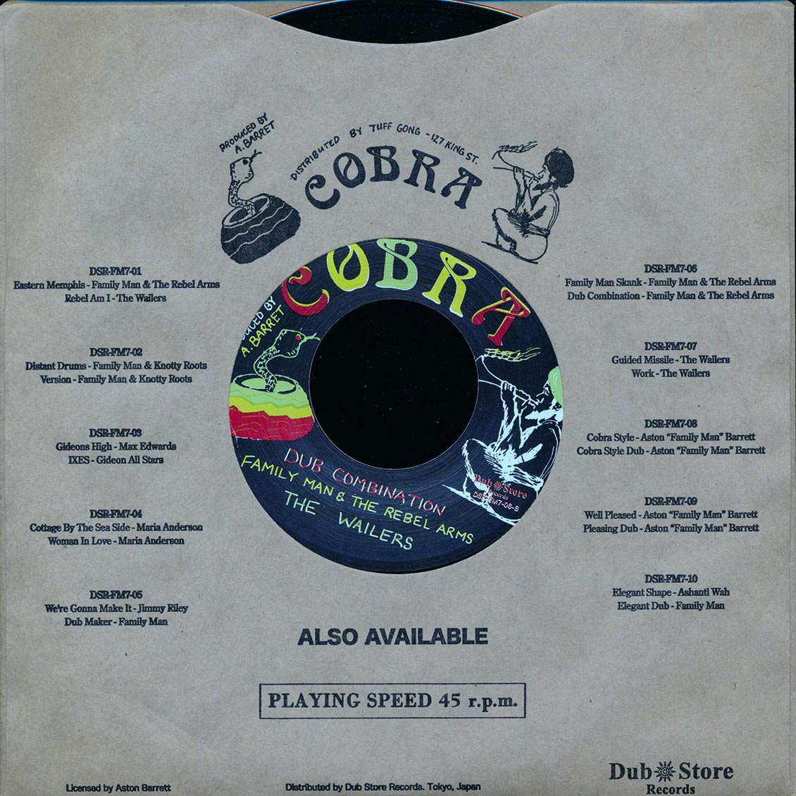 The Wailers - Family Man Skank / The Wailers - Dub Combination (Japan)