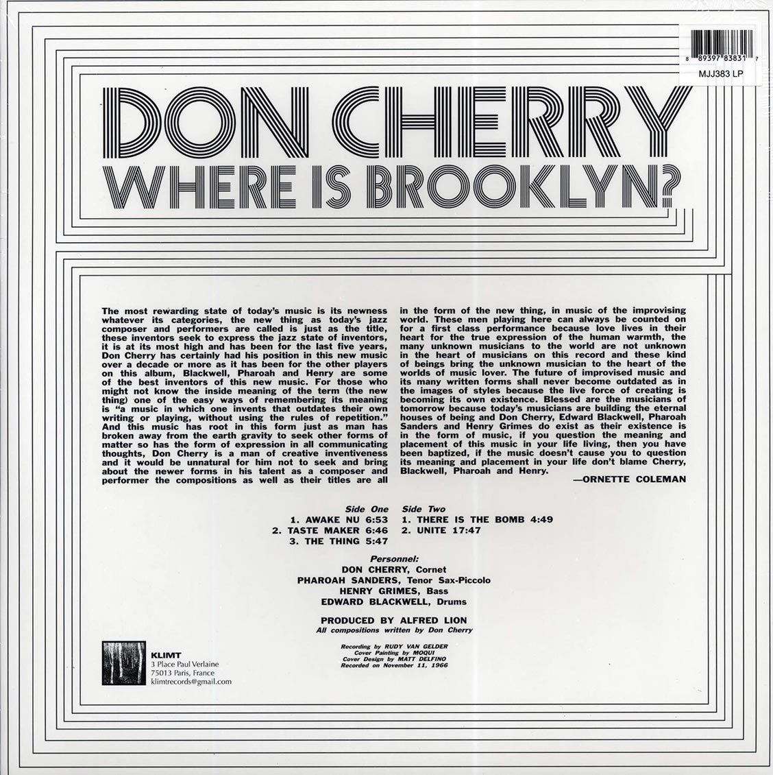 Don Cherry - Where Is Brooklyn?