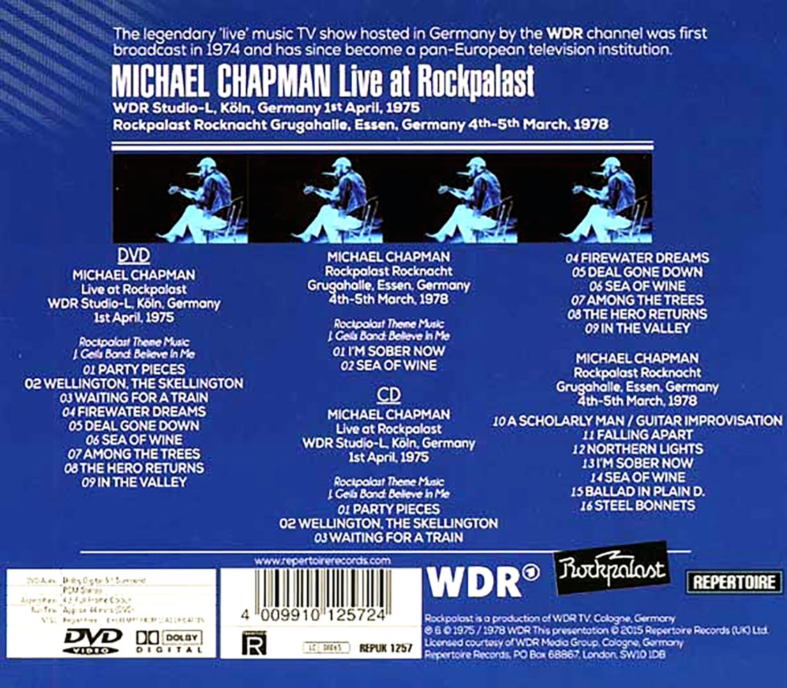 Michael Chapman - Live At Rockpalast (incl. DVD)