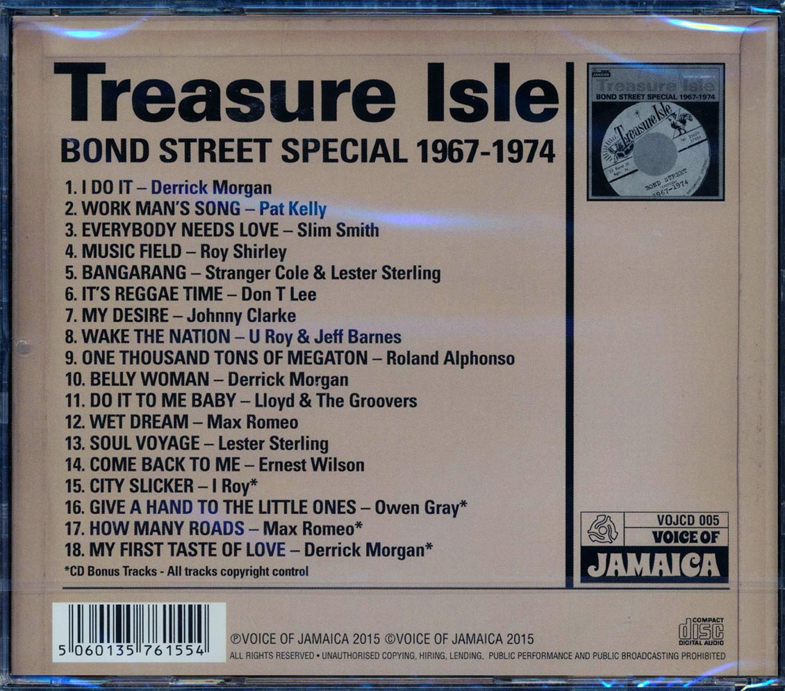 Slim Smith, Johnny Clarke, Lester Sterling, Etc. - Treasure Isle: Bond Street Special 1967-1974