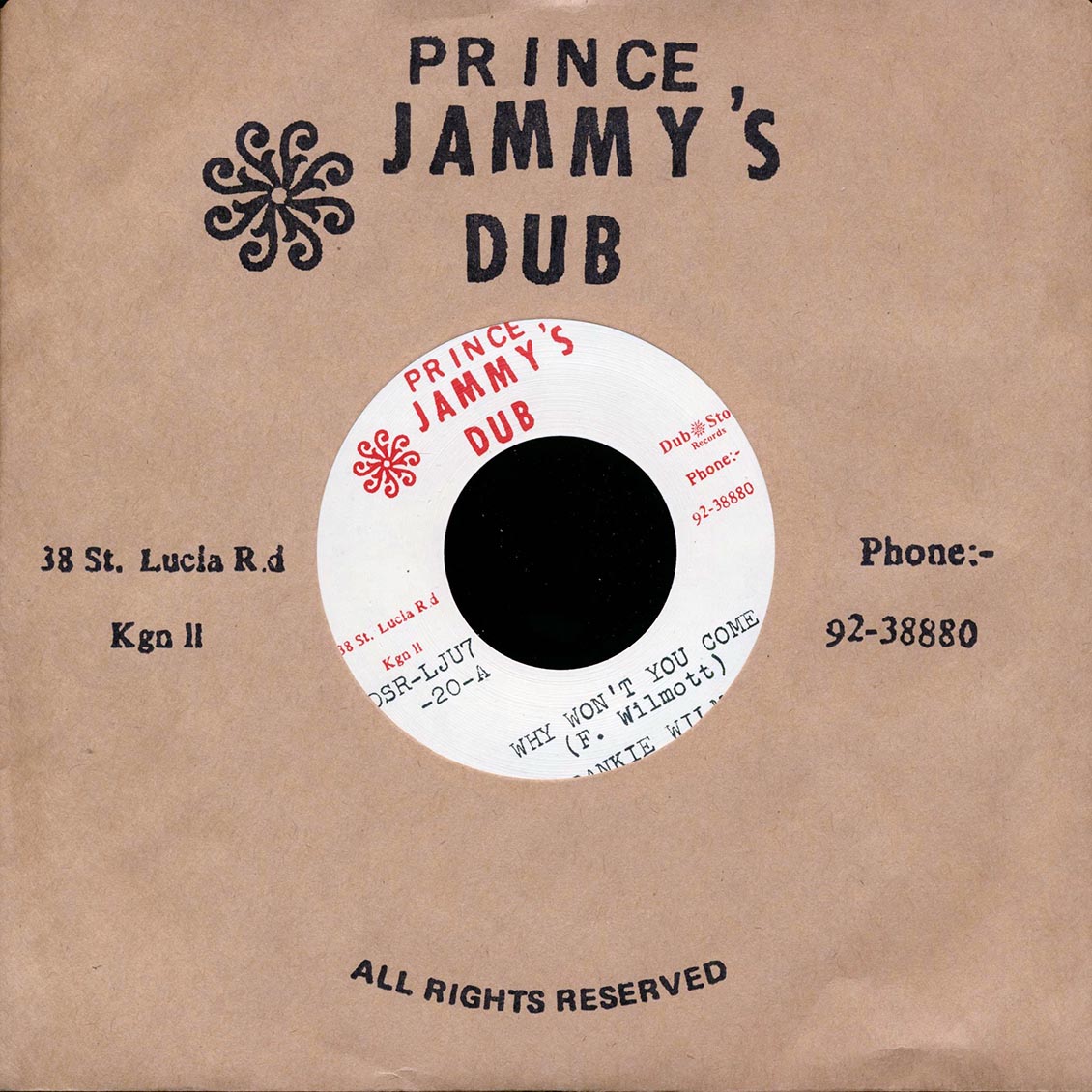 Frankie Wilmott - Why Won't You Come / Prince Jammy - Version (Japan)
