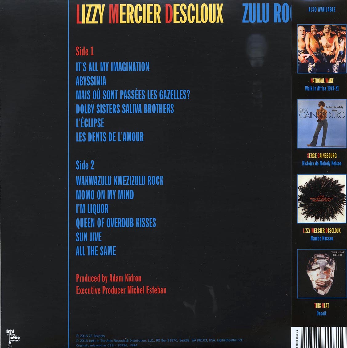 Lizzy Mercier Descloux - Zulu Rock (incl. mp3)