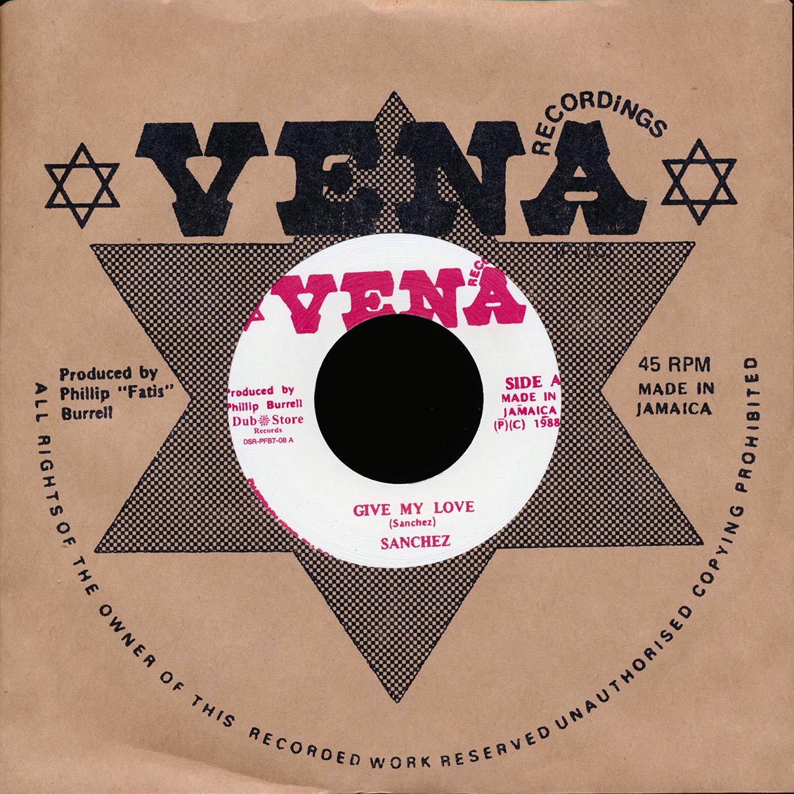 Sanchez - Give My Love / Version (Japan) (Japan press)