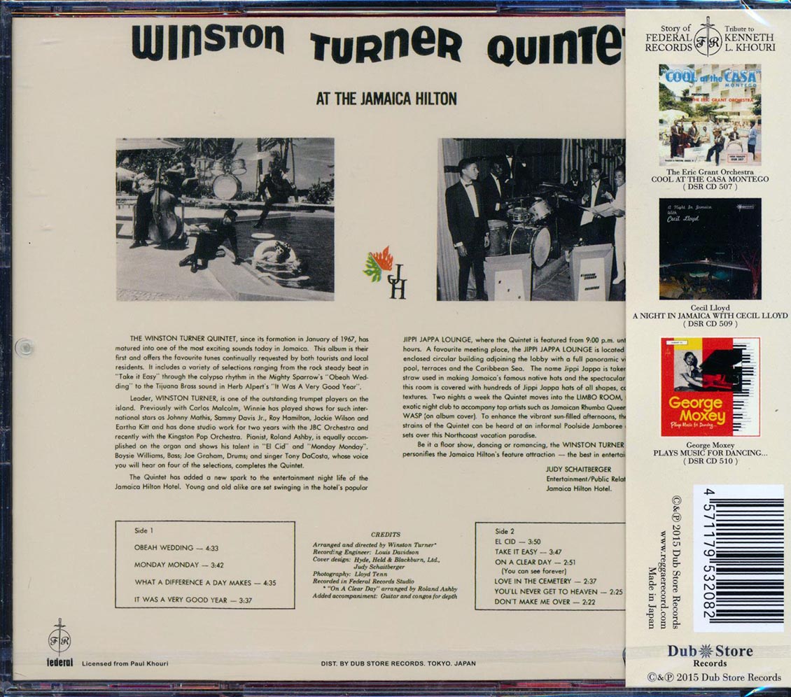 Winston Turner Quintet - At The Jamaica Hilton In The Jippi Jappa Lounge (Japan)