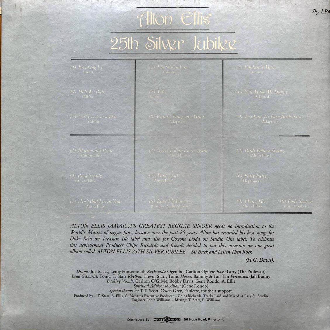 Alton Ellis - 25th Silver Jubilee (Jamaica press)