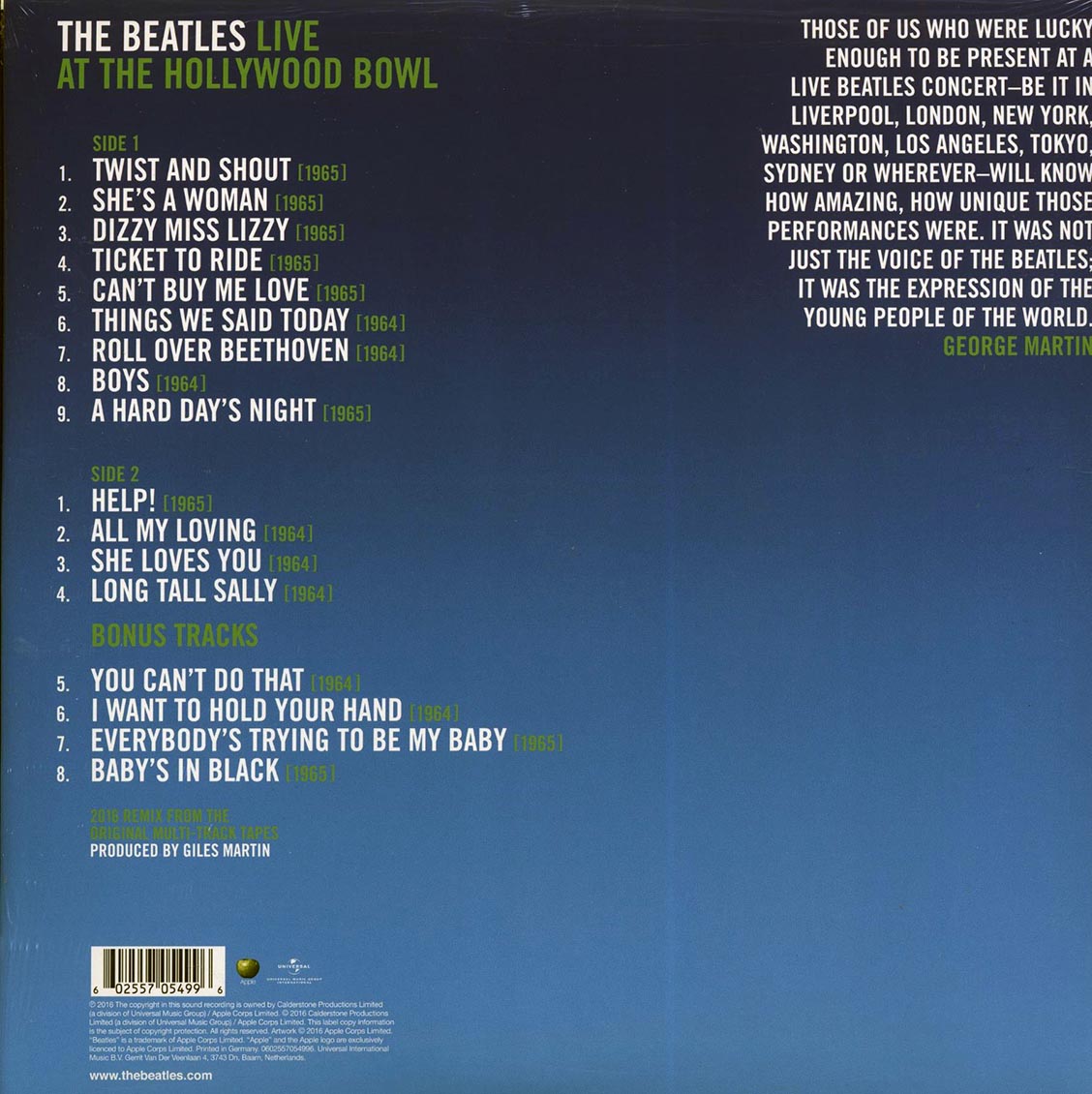 The Beatles - Live At The Hollywood Bowl (180g)