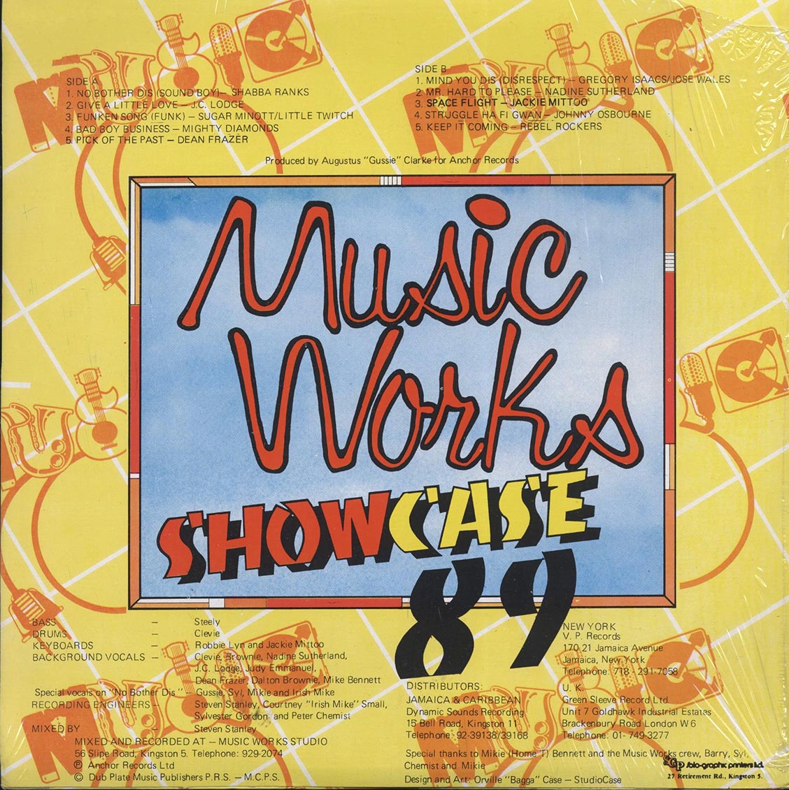Johnny Osbourne, Gregory Isaacs, Sugar Minott, Shabba Ranks, Etc. - Music Works Showcase 89 (rhythm: "Mind You Dis") (Jamaica press) (orig. press)