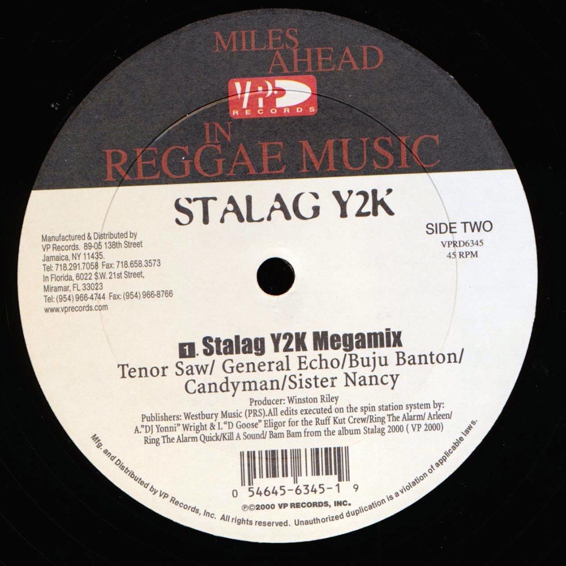Buju Banton, Candyman, Tenor Saw, General Echo, Sister Nancy - Stalag Y2K Megamix / Candyman - Kill A Sound; Buju Banton - Mama Rule (rhythm: "Stalag")