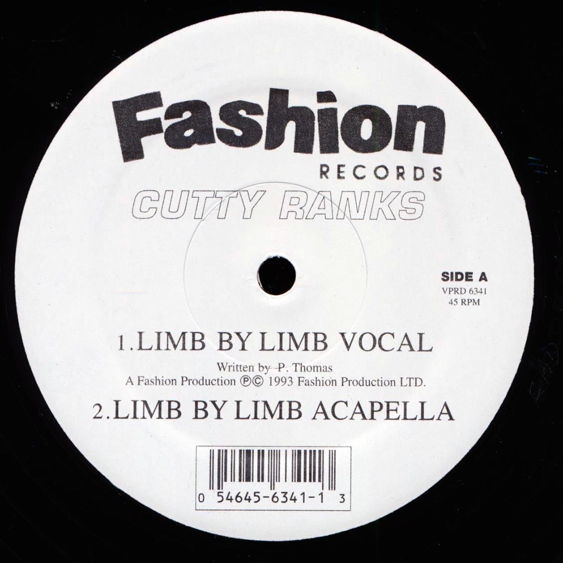 Cutty Ranks - Limb By Limb (Vocal); Cutty Ranks - Limb By Limb (Acapella) / Cutty Ranks - Limb By Limb (Hip Hop Mix) (rhythm: "Pitch")