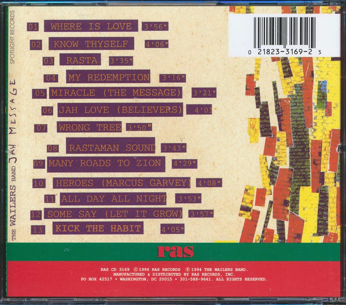 The Wailers Band - Jah Message (marked/ltd stock)