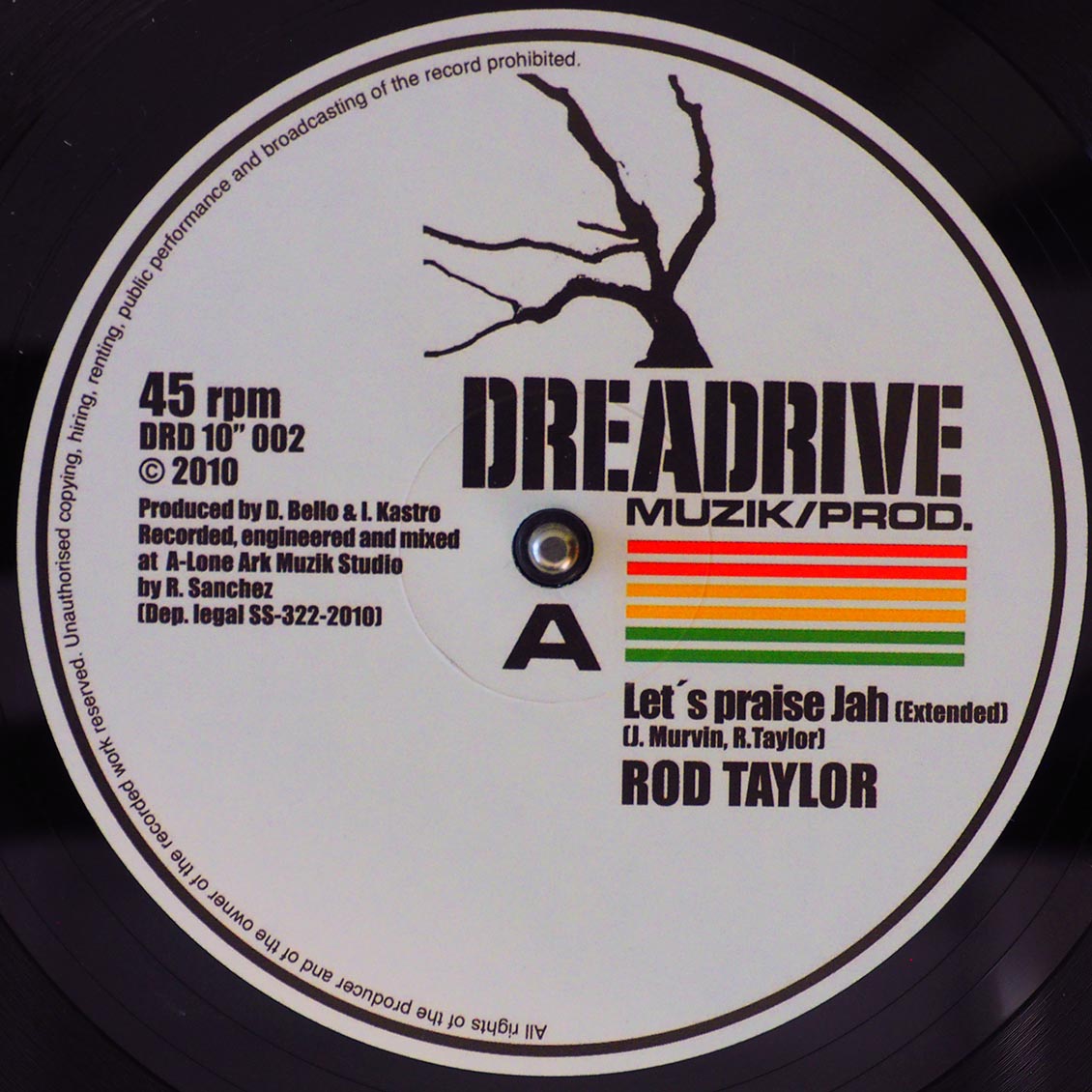 Rod Taylor - Let's Praise Jah (Extended Mix) / Culture Freeman - Negus Special; Ras Telford - Prio Peak
