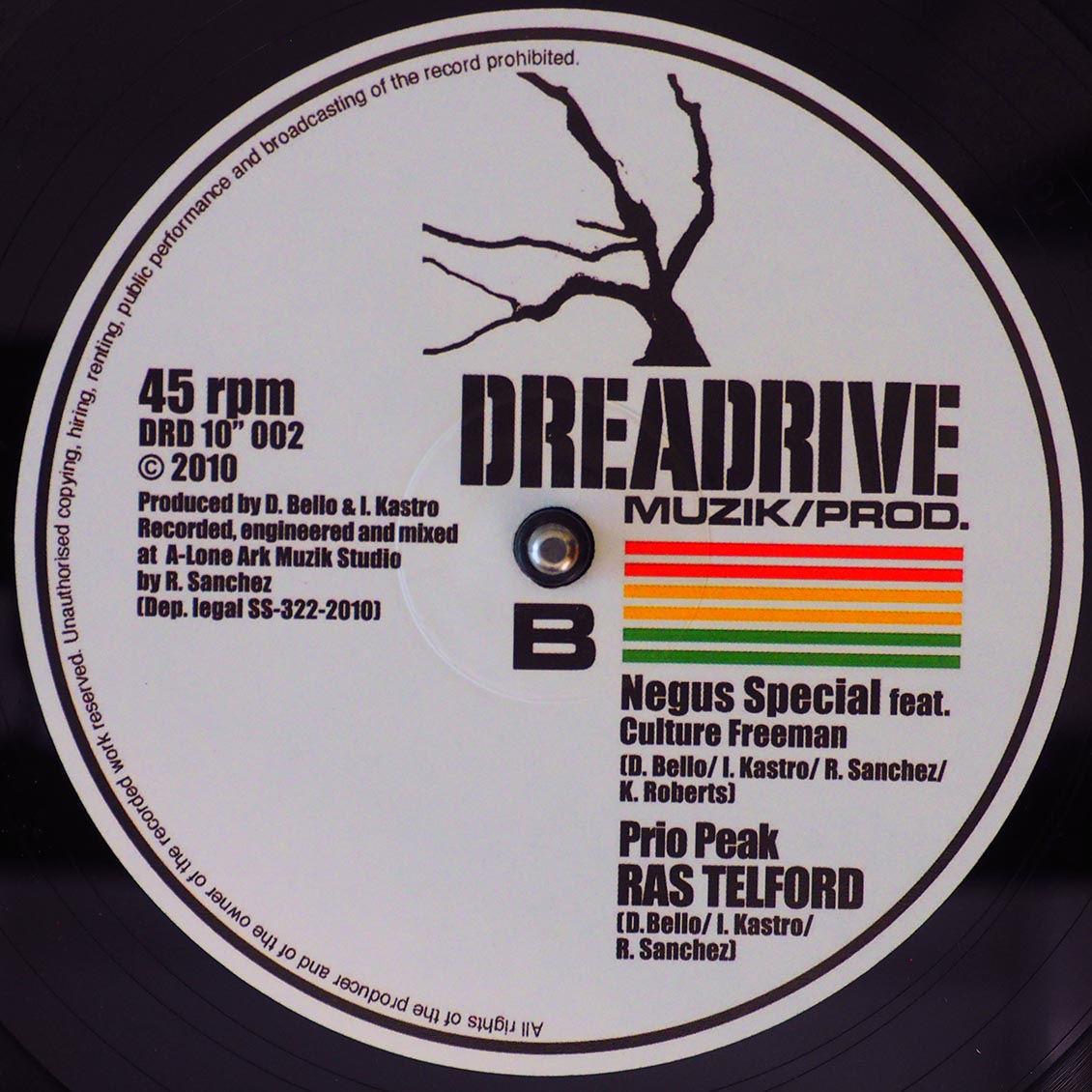 Rod Taylor - Let's Praise Jah (Extended Mix) / Culture Freeman - Negus Special; Ras Telford - Prio Peak