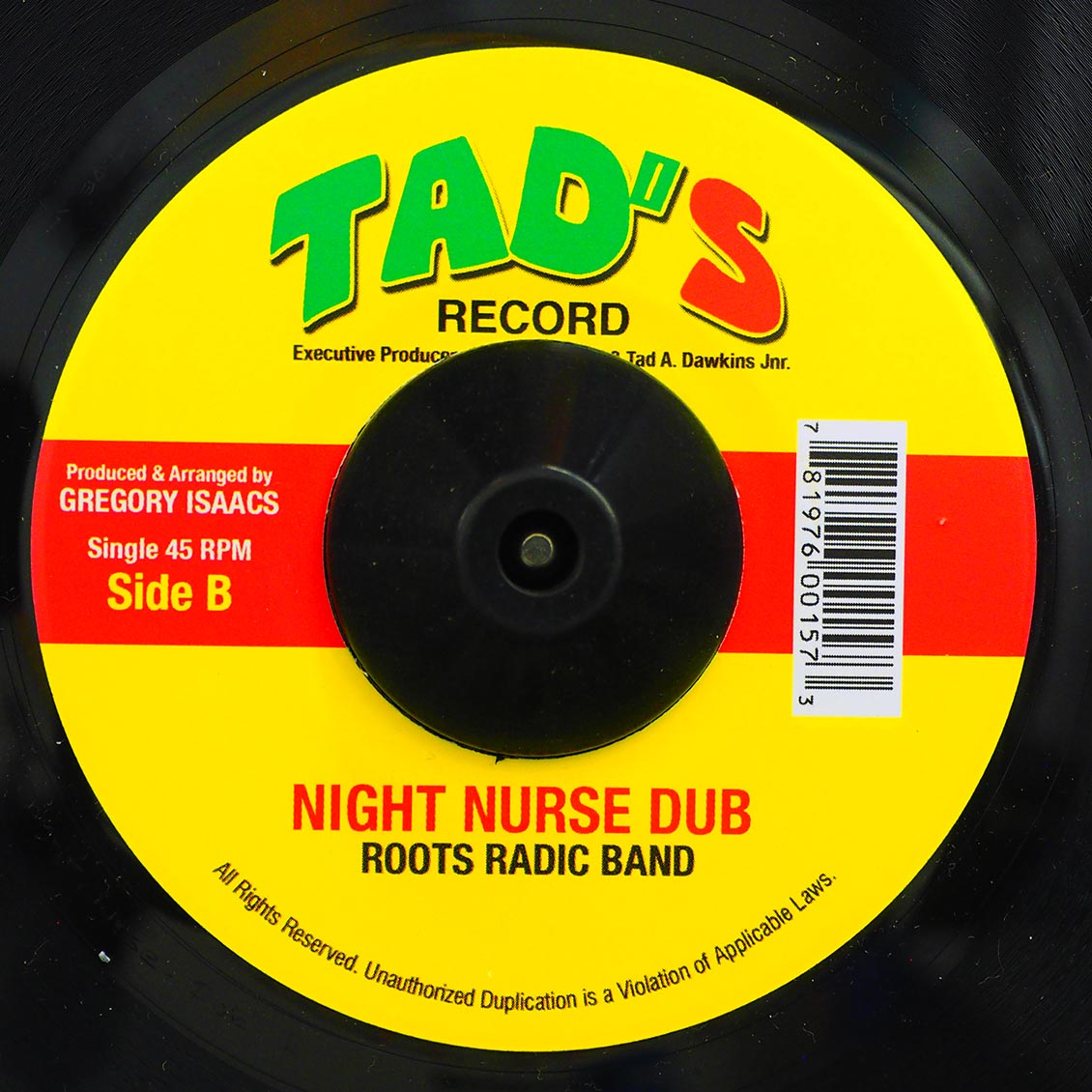 Gregory Isaacs - Night Nurse / Roots Radics - Version (rhythm: "Night Nurse") (US press)