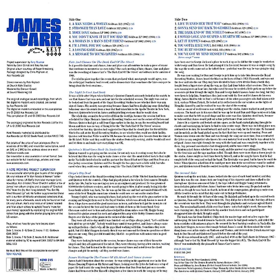 James Carr - A Man Needs A Woman