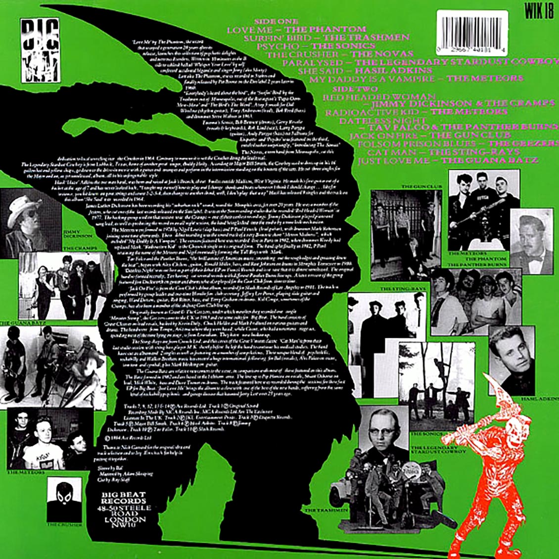 The Cramps, The Sonics, The Trashmen, The Meteors, Etc. - Rockabilly Psychosis And The Garage Disease