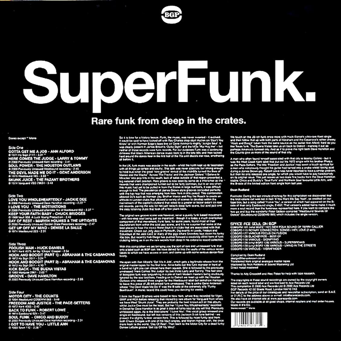 Little Ann, The Counts, Huck Daniels, Dave Hamilton, Etc. - Superfunk (2xLP)