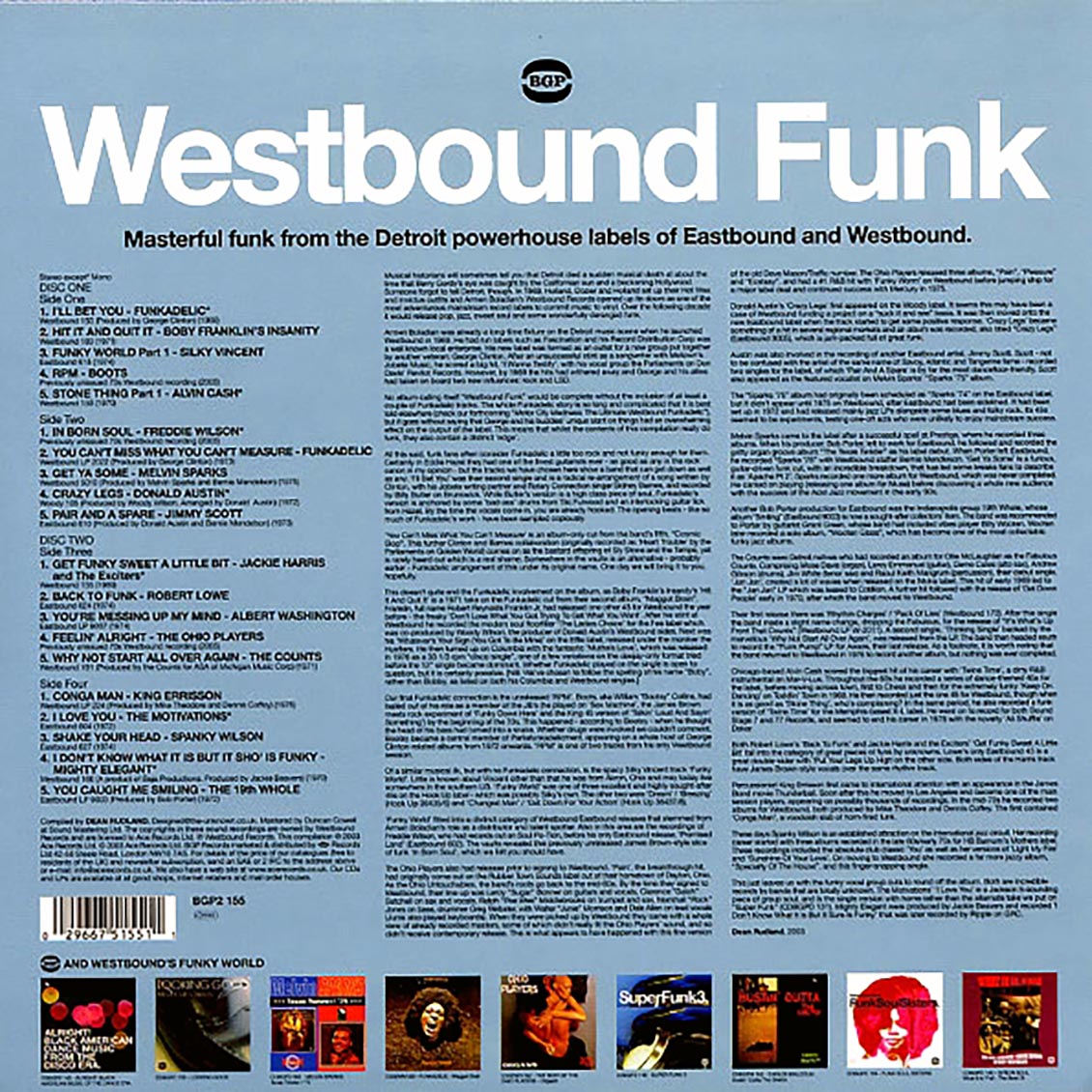 Funkadelic, Ohio Players, Melvin Sparks, Spanky Wilson, Etc. - Westbound Funk: Masterful Funk From The Detroit Powerhouse Labels Of Eastbound And Westbound (2xLP)