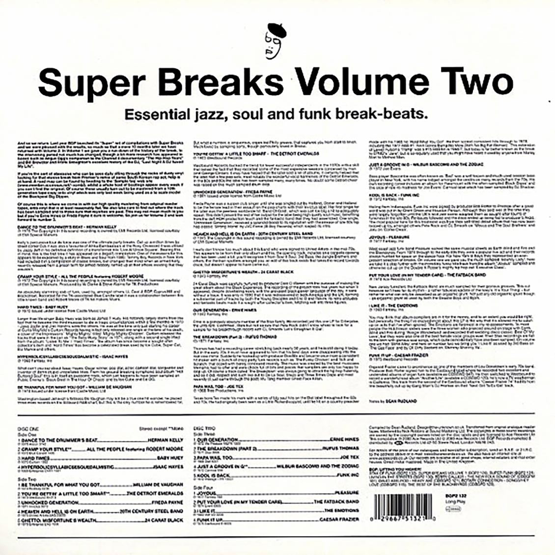 Ernie Hines, Rufus Thomas, Isaac Hayes, Funk Inc, Pleasure, Etc. - Super Breaks Volume 2: Essential Jazz, Soul And Funk Break Beats (2xLP)