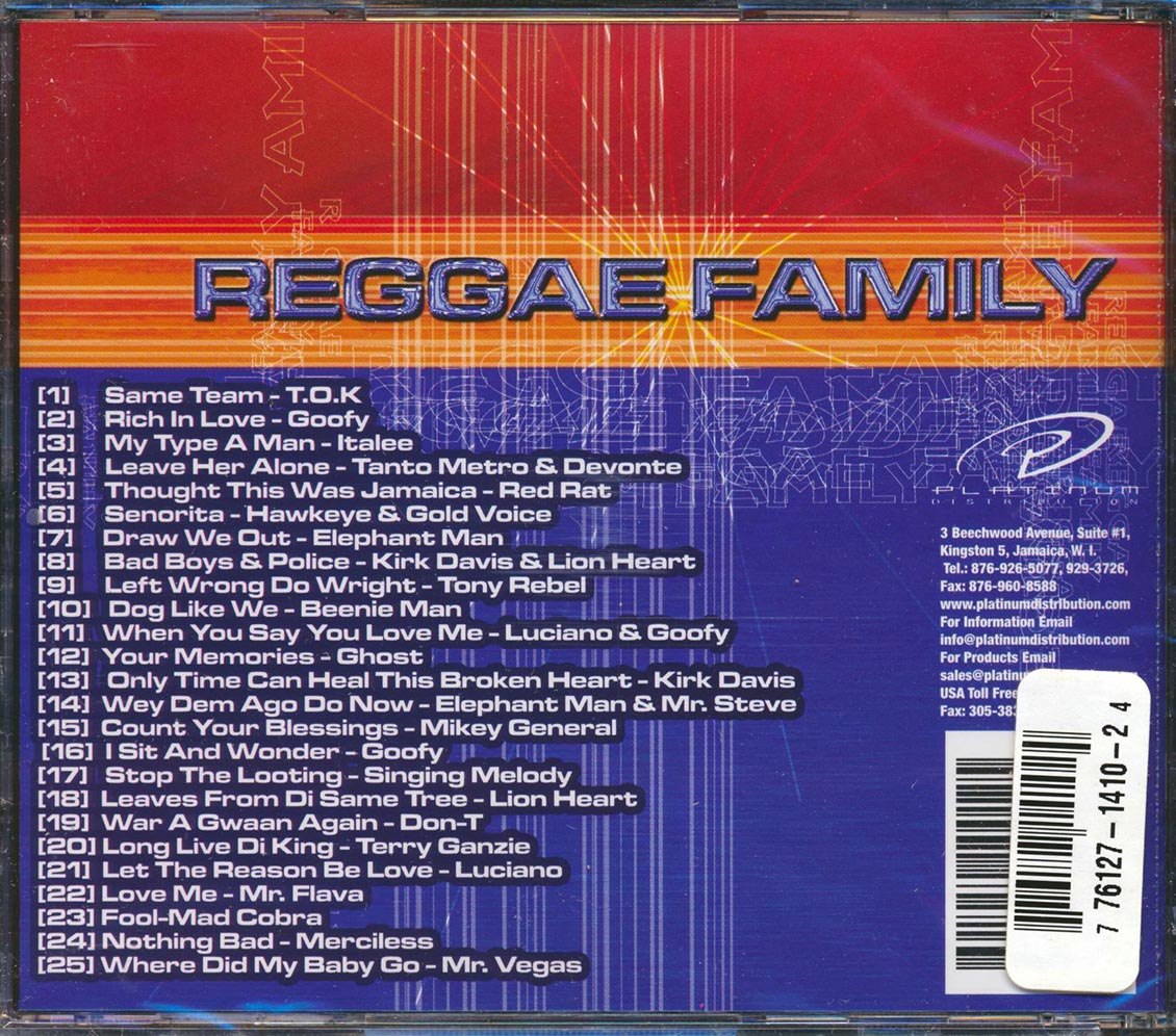 Tony Rebel, Luciano, Beenie Man, Etc. - Reggae Family (25 tracks)