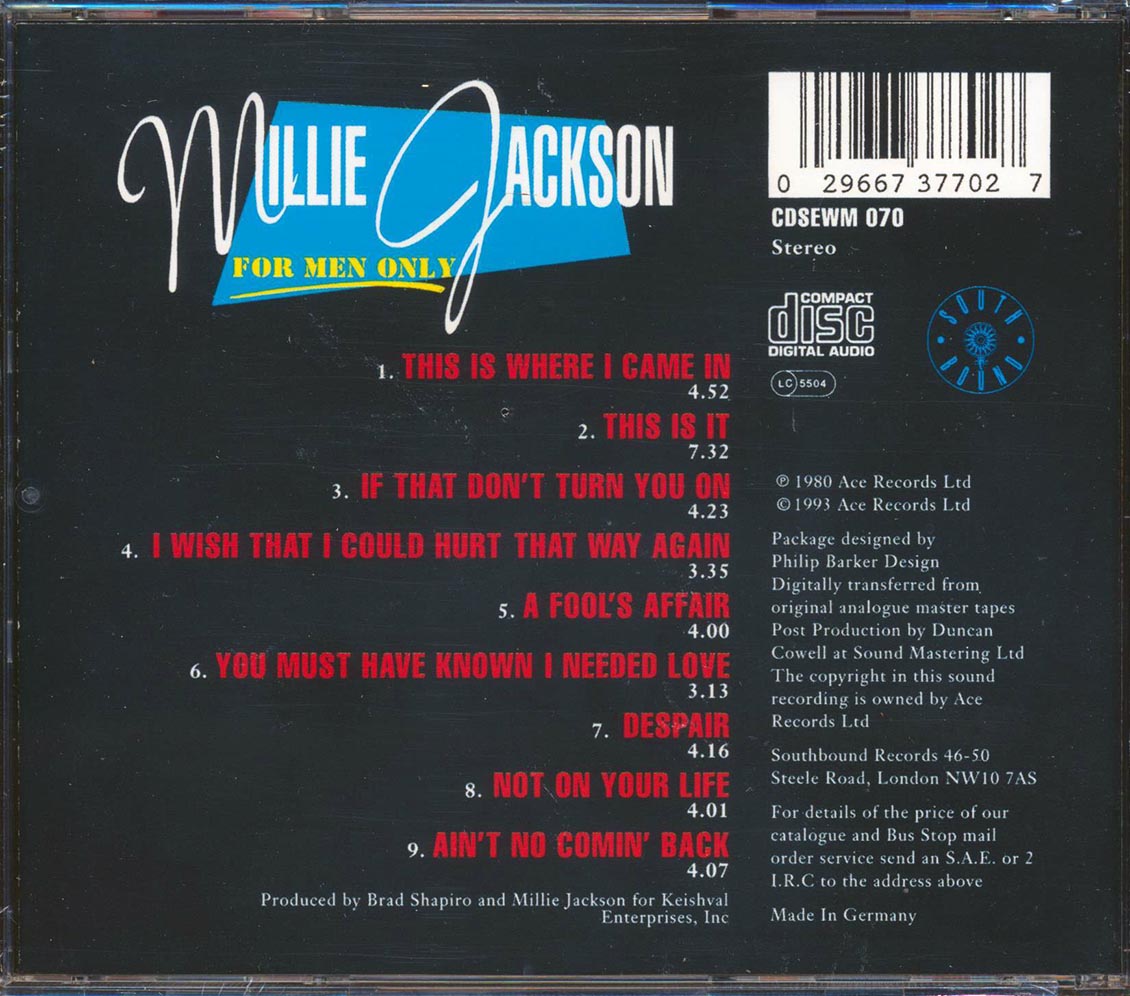 Millie Jackson - For Men Only