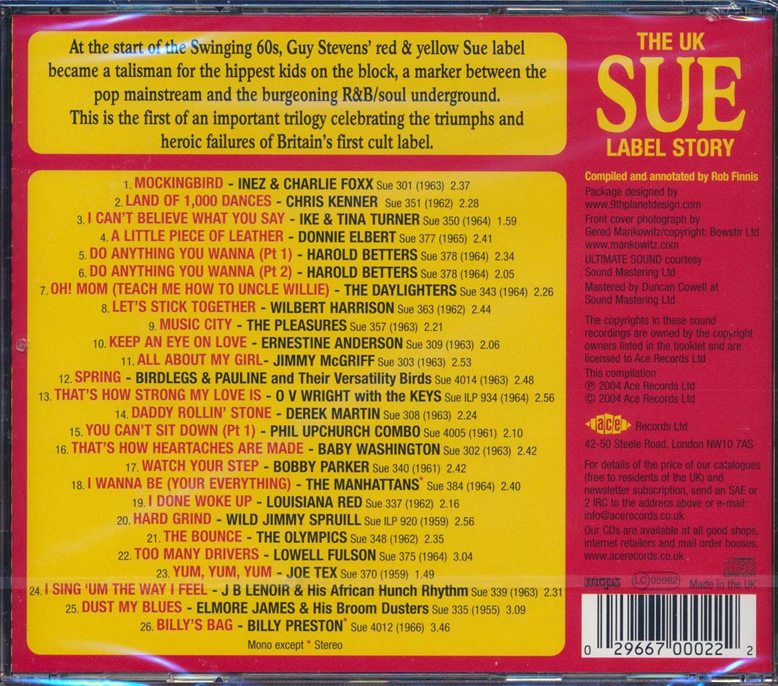Various - The UK Sue Label Story: The World Of Guy Stevens (26 tracks)