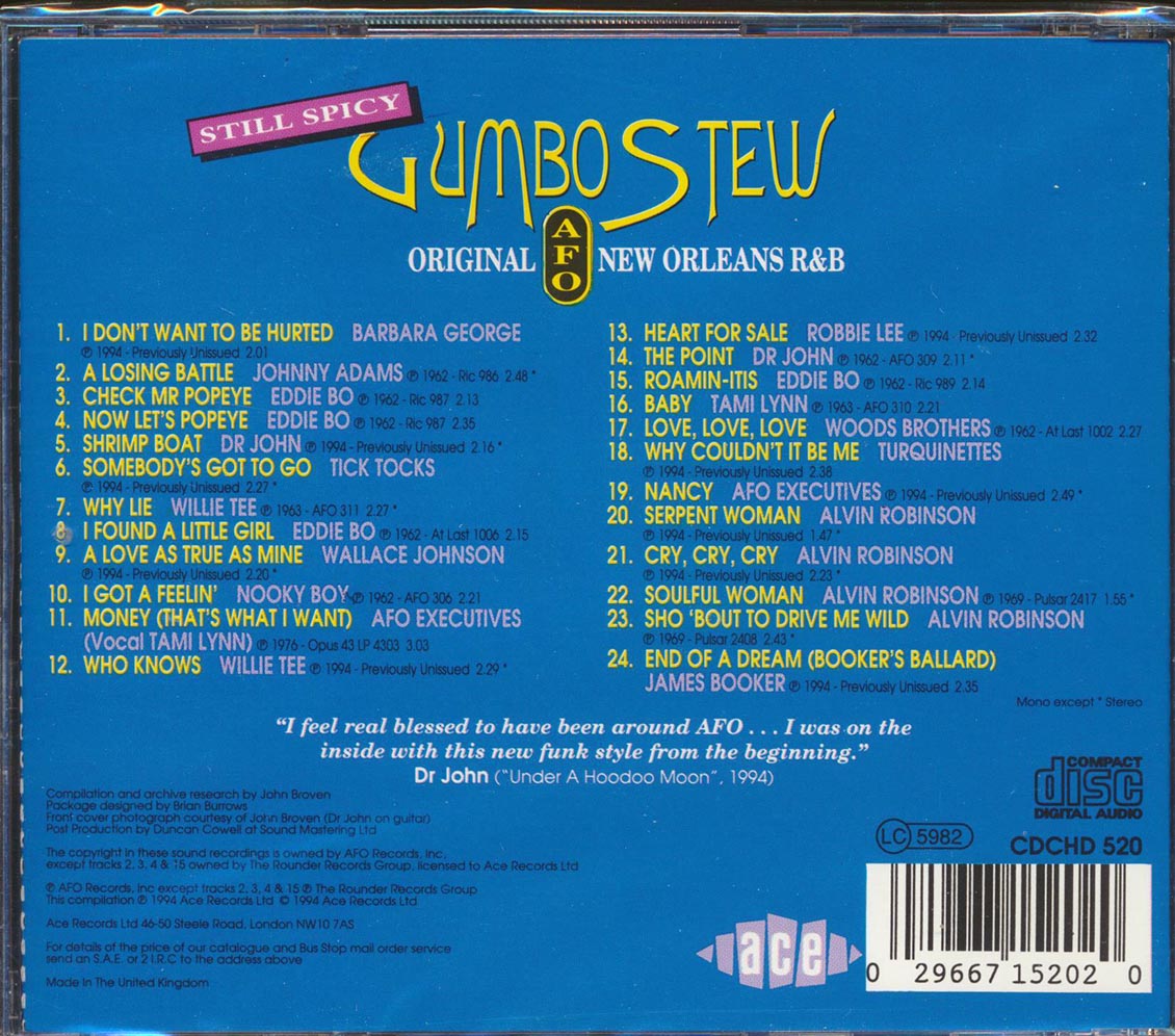 Various - Still Spicy Gumbo Stew: Original AFO New Orleans R & B (24 tracks)
