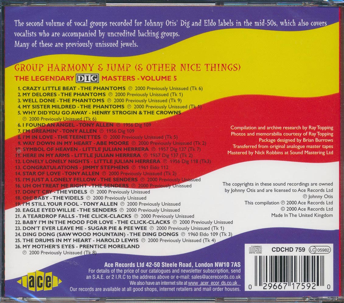 Various - Group Harmony & Jump And Other Nice Things: The Legendary Dig Masters Volume 5 (26 tracks)