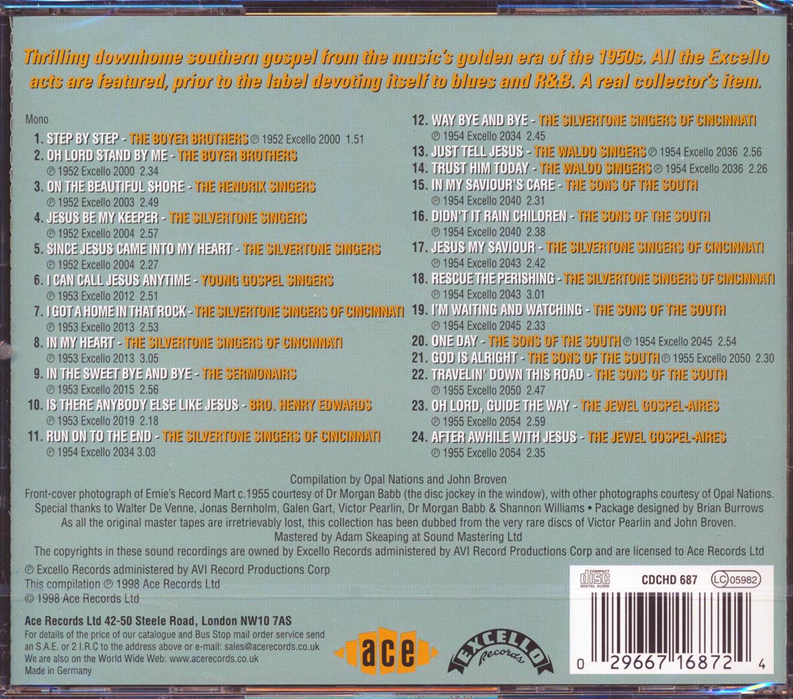 Various - Best Of Excello Records Gospel: The Golden Era Of The 1950s (24 tracks)