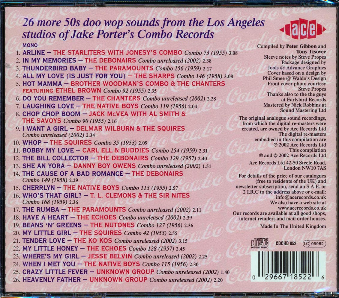 Various - Combo Vocal Groups Volume 2 (26 tracks)