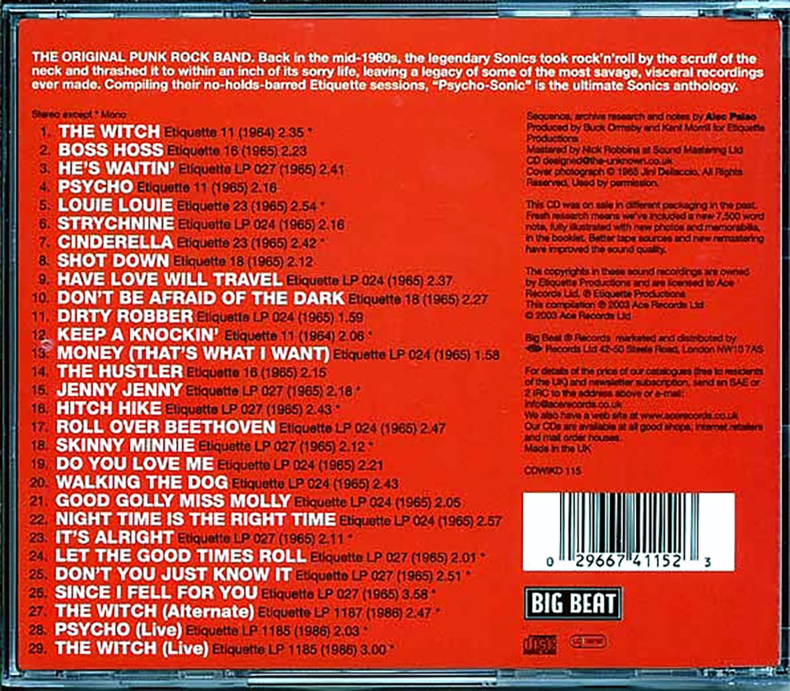 The Sonics - Psycho Sonic (29 tracks)