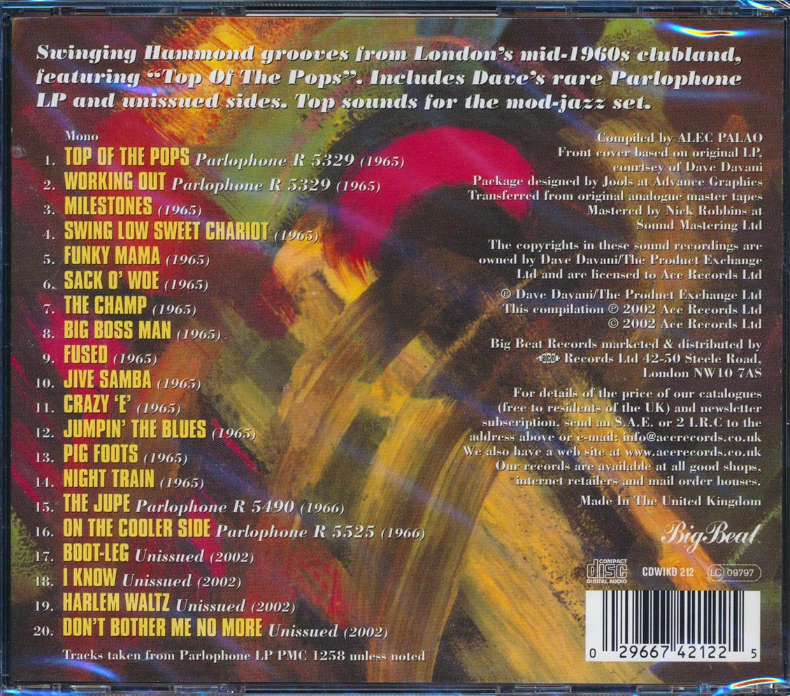 The Dave Davani Four - Fused: The Swinging Soul Sound Of The David Davani Four (20 tracks)