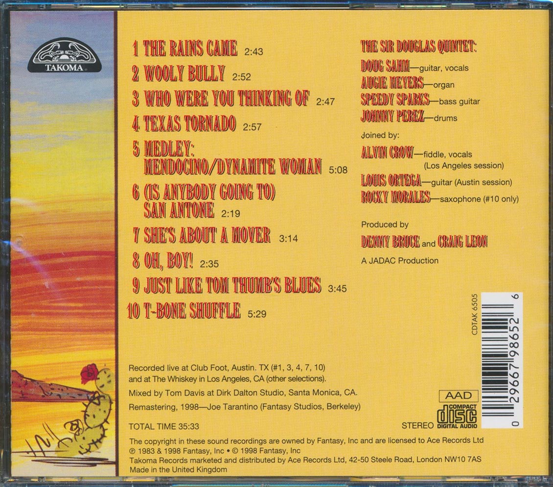 The Sir Douglas Quintet - Live Texas Tornado