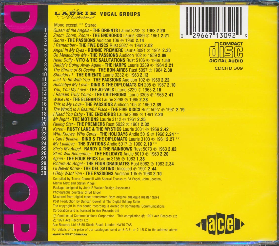 Various - Laurie Vocal Groups: The Doo Wop Sound (30 tracks)
