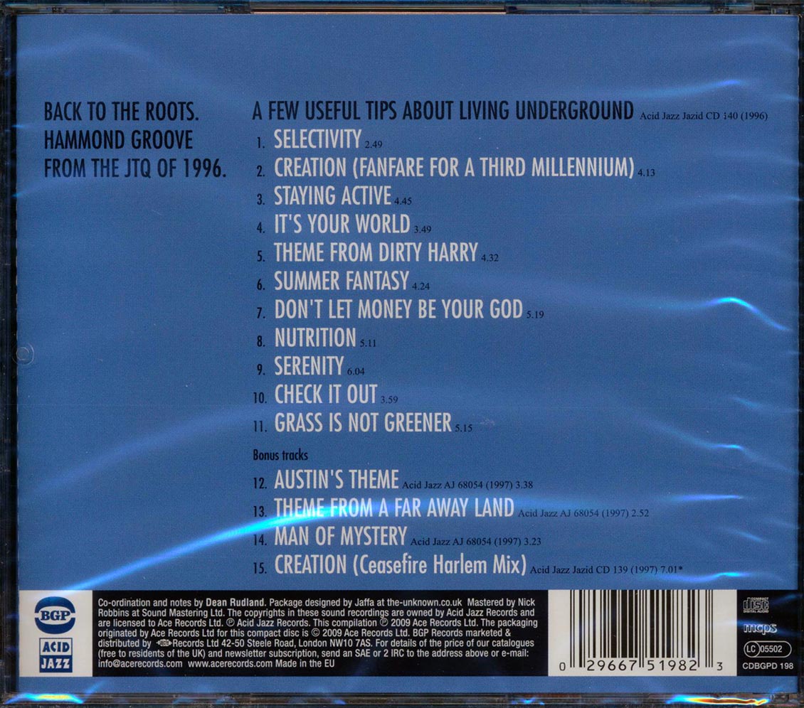 James Taylor Quartet - A Few Useful Tips About Living Underground
