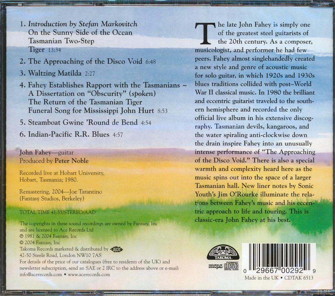 John Fahey - Live In Tasmania