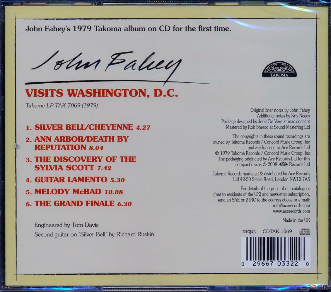 John Fahey - Visits Washington DC