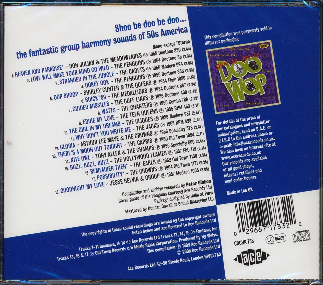 Various - Shoo Be Doo Be Doo Wop: The Best Of Doo Wop