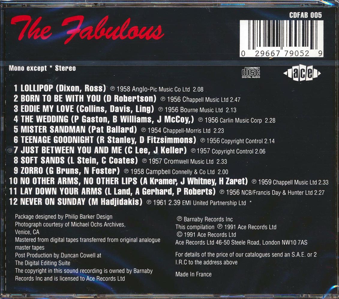 The Chordettes - The Fabulous Chordettes