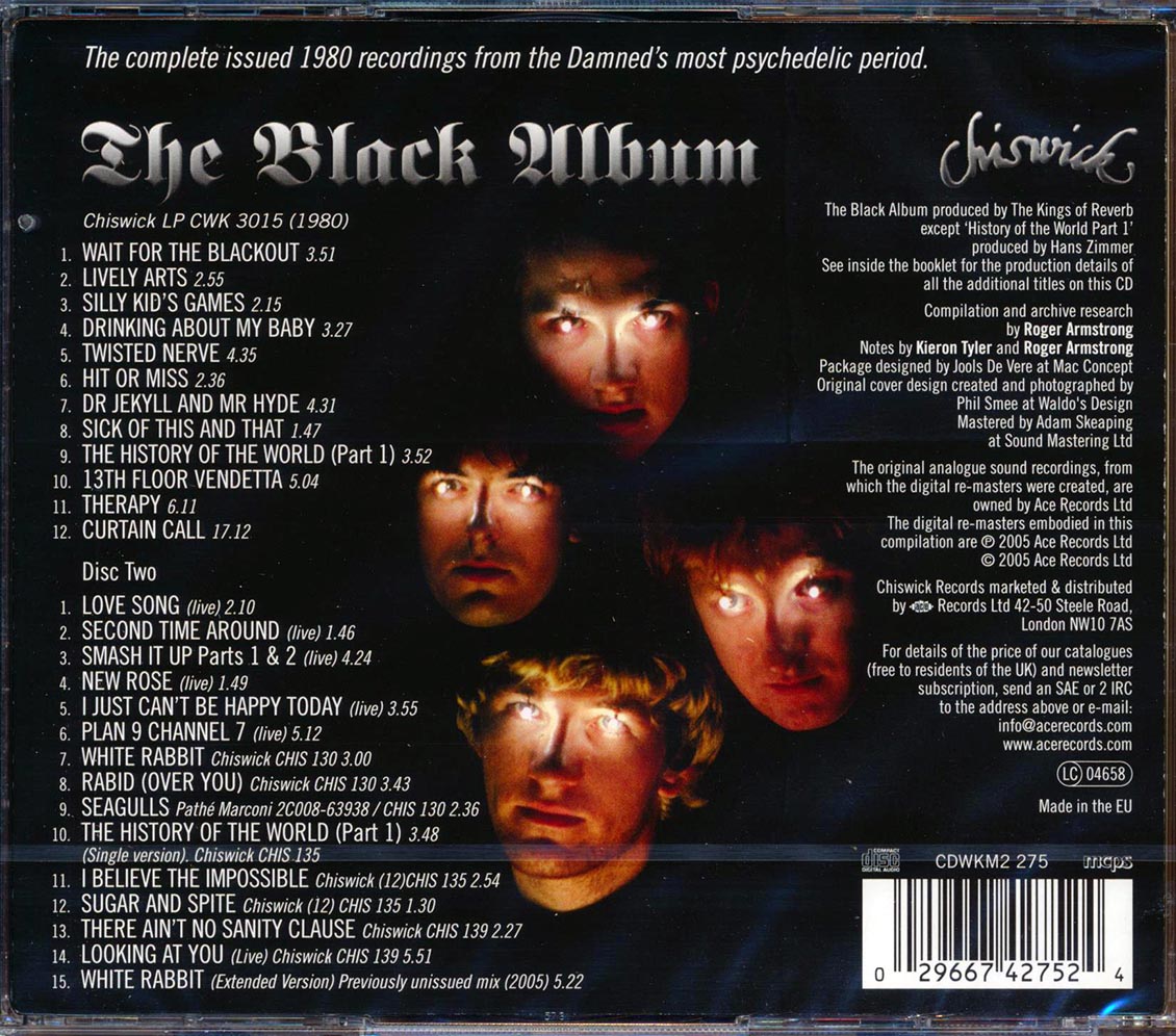 The Damned - The Black Album (27 tracks) (2xCD)