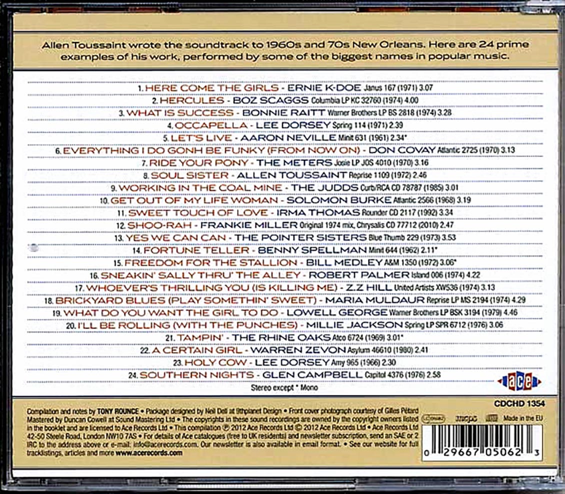 Various - Rolling With The Punches: The Allen Toussaint Songbook (24 tracks)