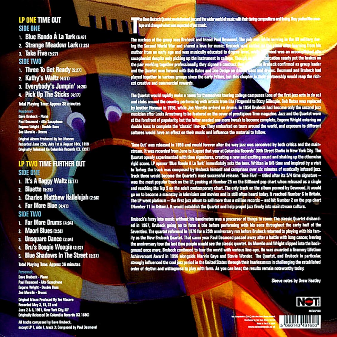 Dave Brubeck Quartet - Time Out + Time Further Out (2xLP) (180g)