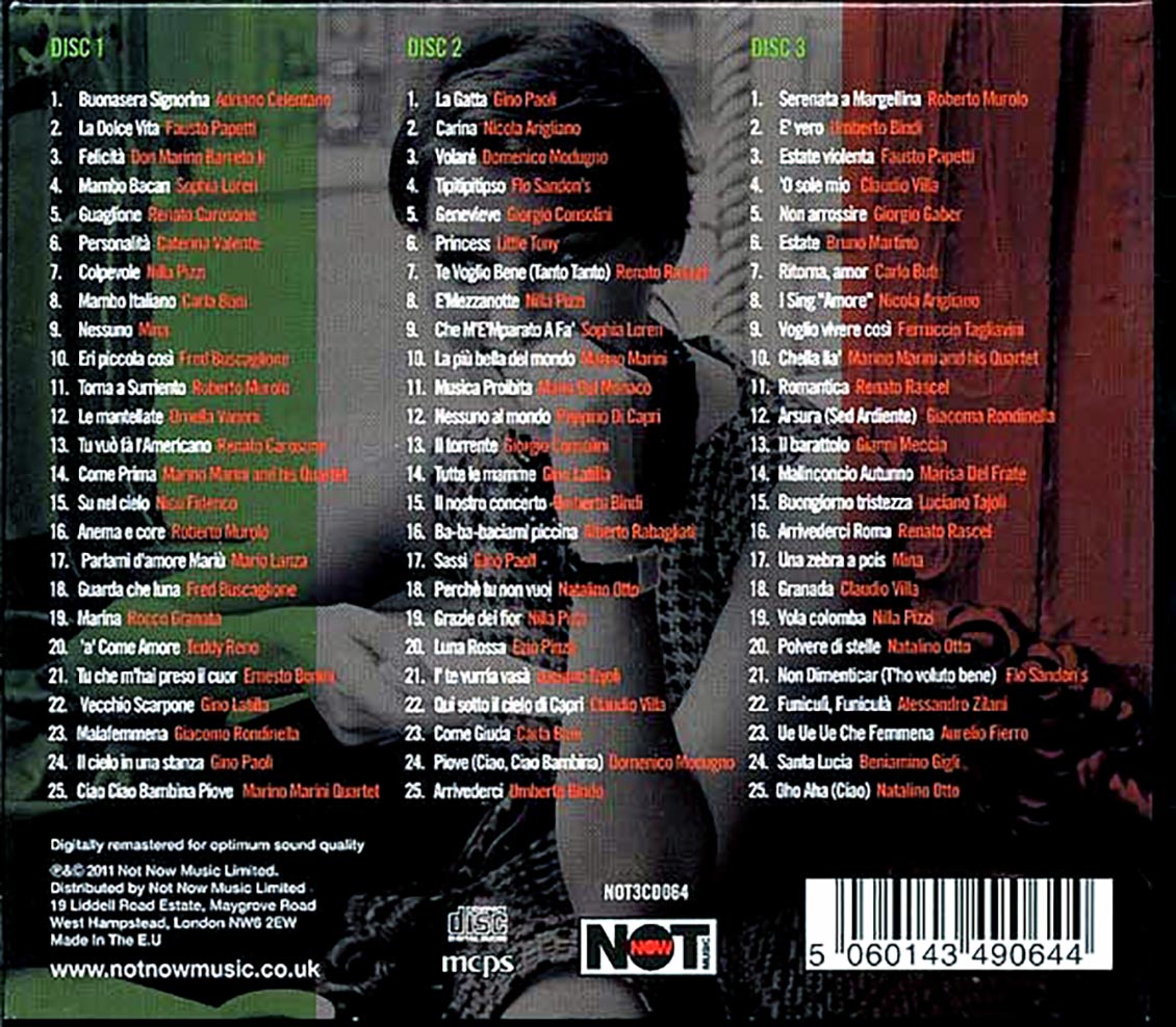 Various - Cafe Italia: 75 Original Italian Classics (75 tracks) (3xCD) (deluxe 3-fold digipak)