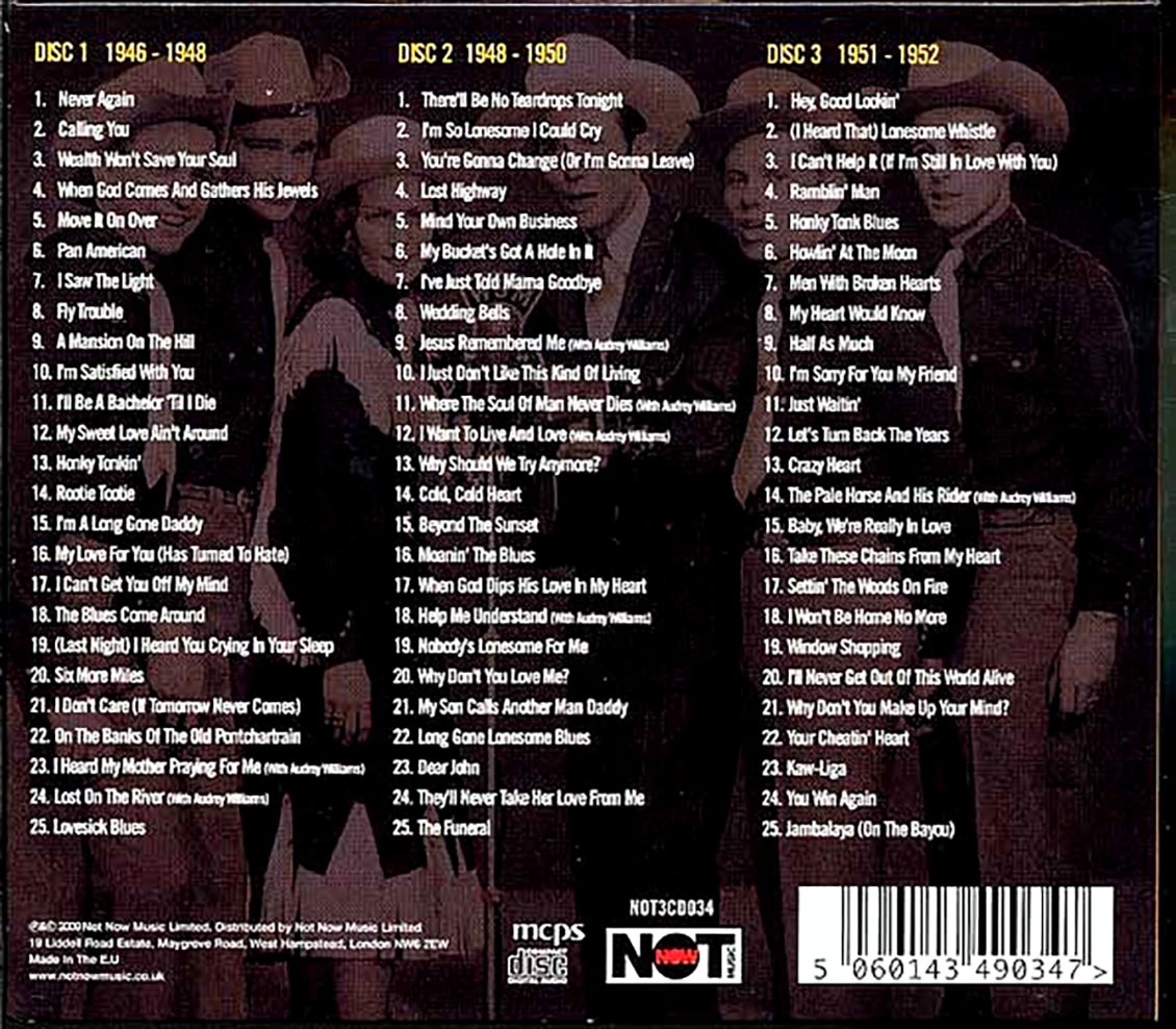 Hank Williams - The Anthology (75 tracks) (3xCD) (deluxe 3-fold digipak)