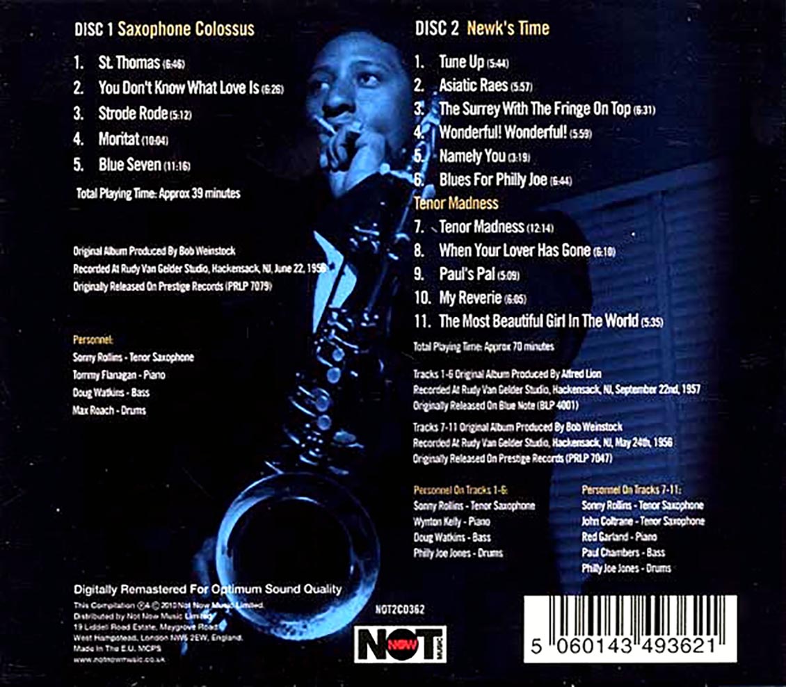 Sonny Rollins - Saxophone Colossus (2xCD)