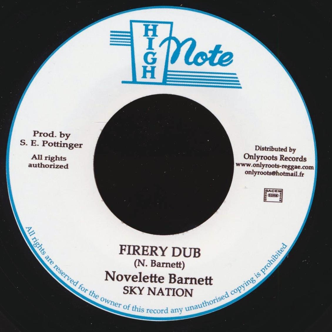 Novelette Barnett (Nora Dean) - Fire De A Town / Sky Nation - Firery Dub