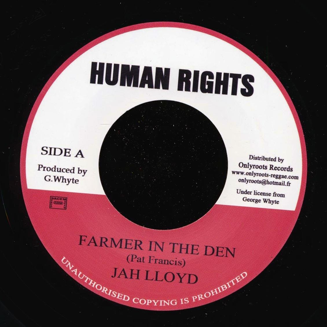 Jah Lloyd - Farmer In The Den / Farmer Dub (France press)